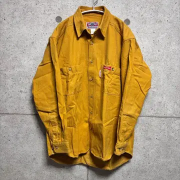 구제 의류 90s 엠보싱 가공 로고 버드와이저 코듀로이 긴팔 셔츠