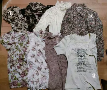 L'EST ROSE 상의 M 7종+1종 세트