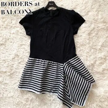 컨디션 최상 보더스 앳 발코니 현행 상의 비대칭 플럼 블랙