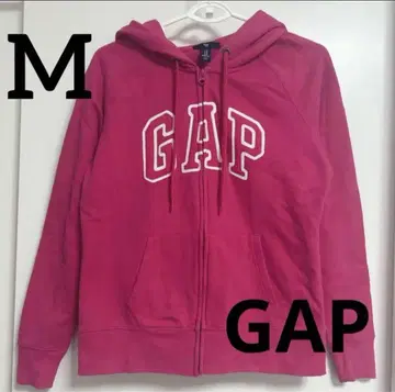 GAP 갭 핑크 후드티 M 자수 로고