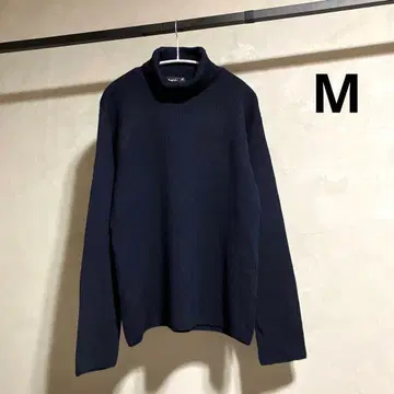 90s 아녜스 베옴므 터틀넥 니트 네이비 프랑스제