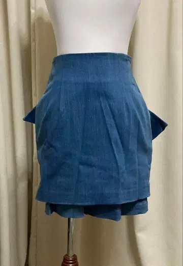 아차츄무 숏팬츠 미니 스커트 데님 리본 새상품 미사용