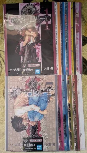 제일복권 DEATHNOTE F상 클리어 포스터 컴플리트 세트