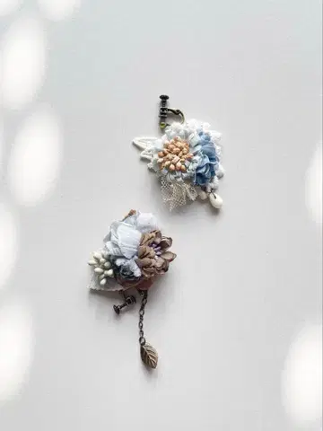 염색 꽃 귀찌 Veriteco 천 꽃 레이스 앤티크 컬러 핸드메이드