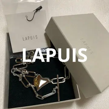 LAPUIS 하트형 참 체인 목걸이
