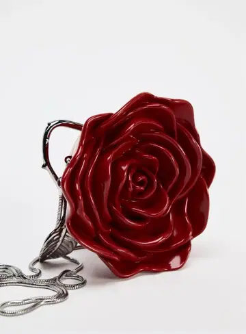 미사용 새상품 ZARA 로즈 박스 백 레드