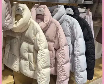 THE NORTH FACE 화이트 라벨 숏 다운 자켓 핑크