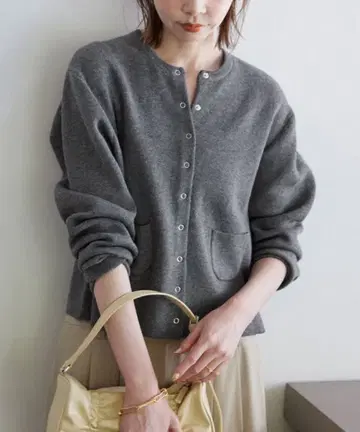 SLOBEIENA 코튼 더블 페이스 가디건