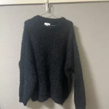 nilway 블랙 퍼지 니트 스웨터 M 사이즈