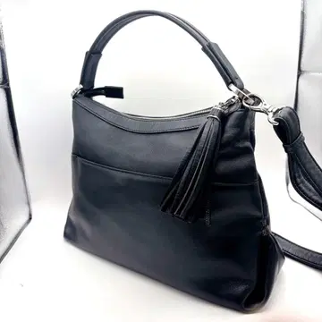 [ 새상품급 ] 긴자 카네마츠 2WAY 태슬 숄더백 블랙