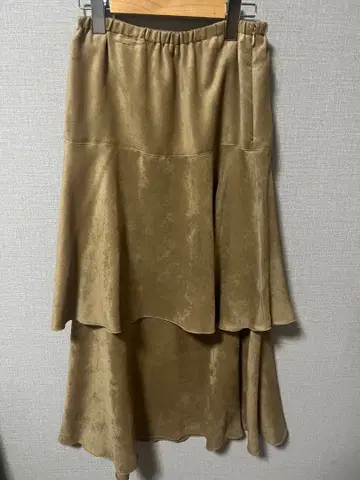 ma couleur 스웨이드 롱 스커트