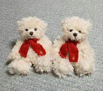 2체 세트 harrods 테디베어 빨간색 스카프