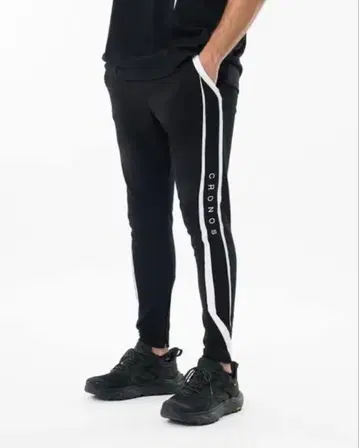 CRONOS 블랙 조거 팬츠