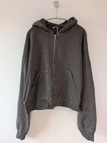 tiptop 빈티지 가공 더블 지퍼 후드티