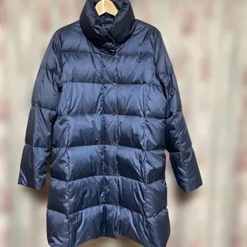 네이비 다운 자켓 미디 기장 L L