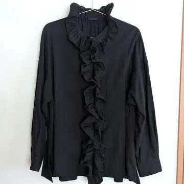 ichi 이치 프릴 셔츠 블라우스 블랙