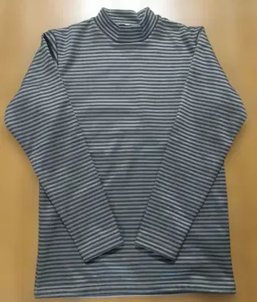 TIGORA 골프 그레이와 블랙 스트라이프 하이넥 긴팔 속기모