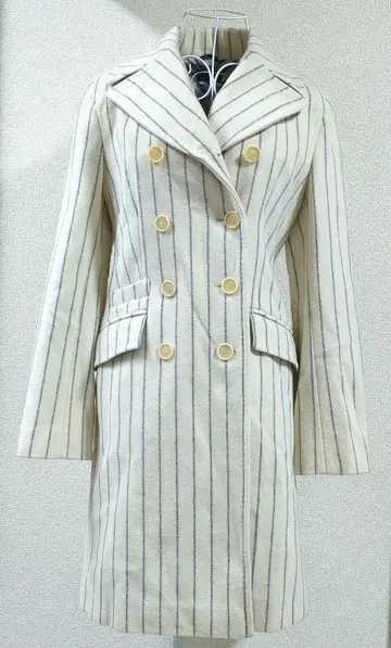 Paul Smith BLACK 울 코트 화이트 스트라이프 40