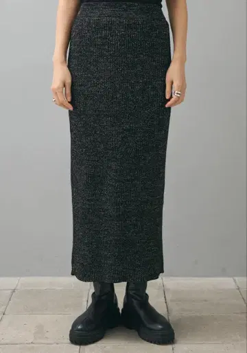 esica 라메 니트 스커트 (택 포함) 에시카