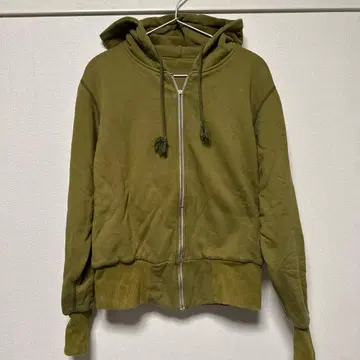 에비수 EVISU 풀 집업 후드 맨투맨 38 올리브 리버서블