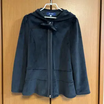 M'S GRACY 벨로아 느낌 페플럼 리본 포함 자켓 후드티