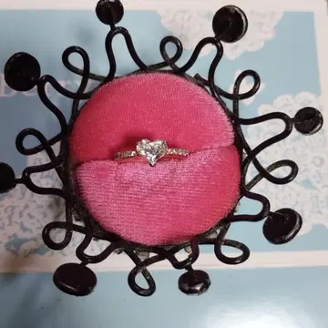 k10 하트 큐빅 지르코니아 반지