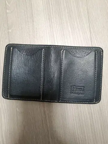 반나이즈 Van Nuys 블랙 가죽 접이식 지갑 패스 케이스