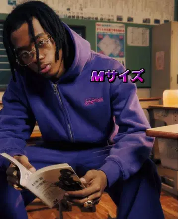 ideaswam 이데아스와무 지퍼 후드티 후디 보라색