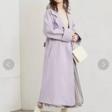 내추럴 쿠튀르 착용식 테일러드 코트 퍼플