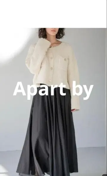 Apart by 아이보리 노카라 자켓 버튼 포함