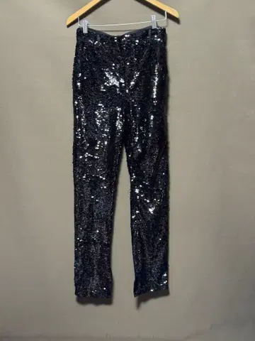 미사용 새상품 ZARA 스팽글 팬츠 레깅스 블랙