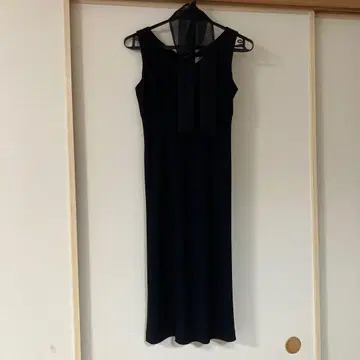 쿠미쿄쿠 블랙 슬리브리스 롱 원피스 파티 드레스