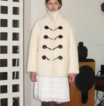 sinoon 시누운 오버핏 마스탕 코트 아이보리