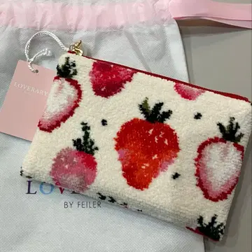 페이러 스트로베리 도트 티슈 파우치