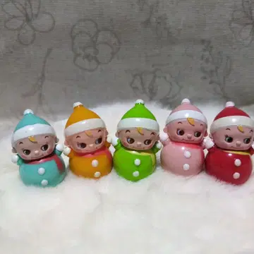 미니어처 산타 오키아가리코보시 5개 세트