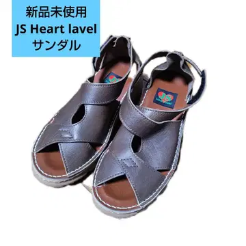 [ 미사용 새상품 ] JS 하트 라벨 웨지솔 샌들 23.5cm