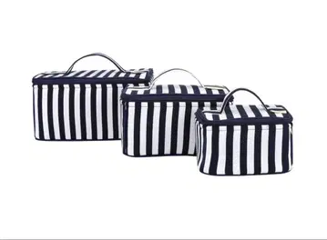 미개봉 새상품 NaRaYa 나라야 스트라이프 패턴 파우치 3종 세트