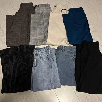 여성용 의류 7점 묶음 판매 팬츠 청바지 모든 제품 M 사이즈 무료배송