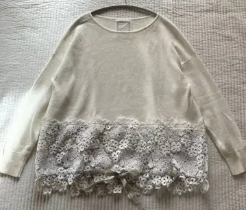 Beardsley 밑단 레이스 니트