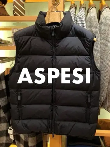 ASPESI 아스펜지 다운 베스트 네이비 M 사이즈 ovy