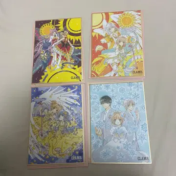CLAMP전 미니 색지 컬렉션 카드캡터 사쿠라 4장