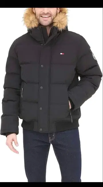 TOMMY HILFIGER 다운 자켓 블랙 S 사이즈