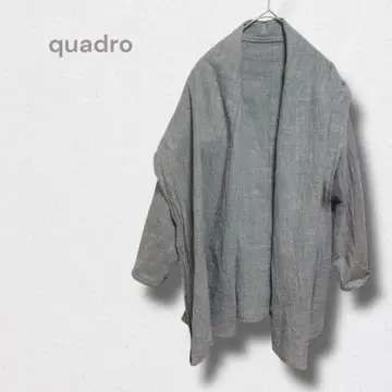 쿼드로 린넨 자켓 겉옷 가디건 고급 루즈핏 심플 M