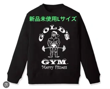GOLD'S GYM 골드짐 산타 블랙 맨투맨 L