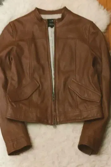 [23구] 램 가죽 양가죽 자켓 숏 기장 브라운 38 M 상당