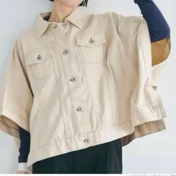 coca 데님 판초 자켓