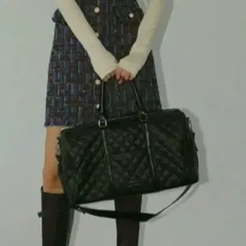 [ 새상품급 ] AMAL 퀼팅 보스턴 백 블랙