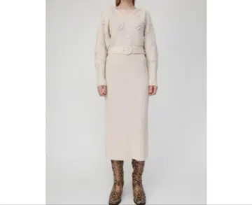 moussy BELTED FLOWER MOTIF 드레스