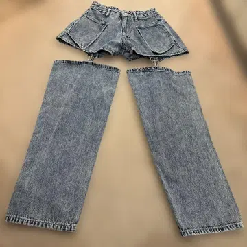 유니크 디자인 데님 팬츠 S 사이즈
