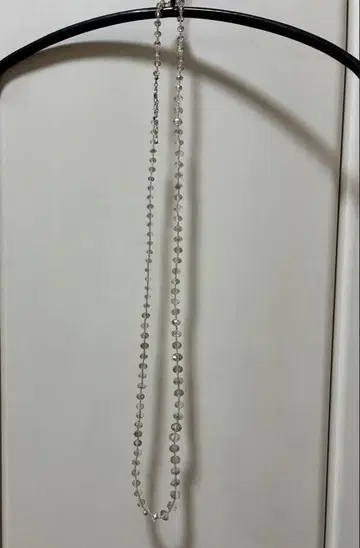 크리스탈 비즈 목걸이 투명